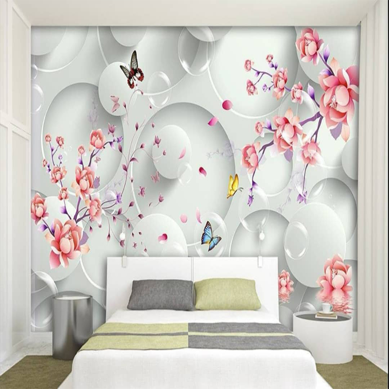پوستر دیواری طرح گل و پروانه 2