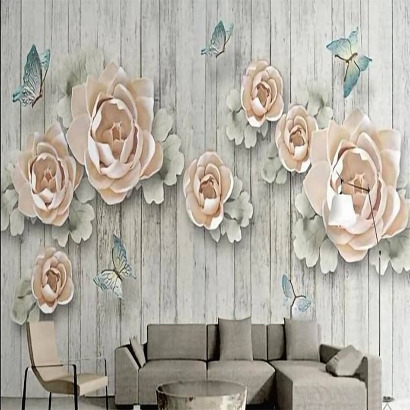 پوستر دیواری طرح گل و پروانه
